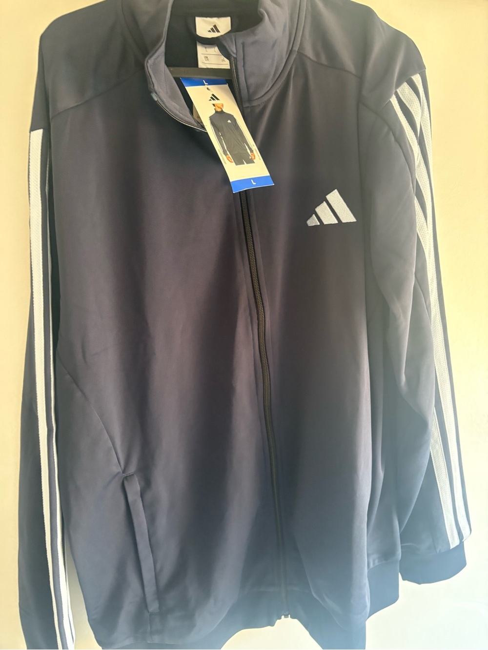 adidas Navy and White Men’s Track Jacket